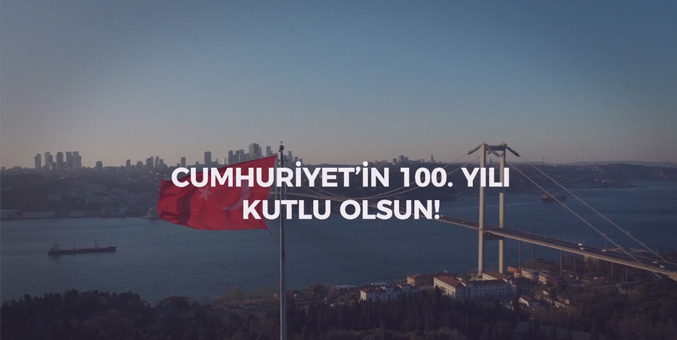 Ulu Önder Gazi Mustafa Kemal Atatürk’ün bizlere en büyük armağanı olan Cumhuriyet’imizin 100. yılı kutlu olsun.
