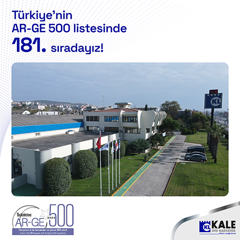 Türkiye’nin AR-GE 500 listesinde 181. sıradayız!